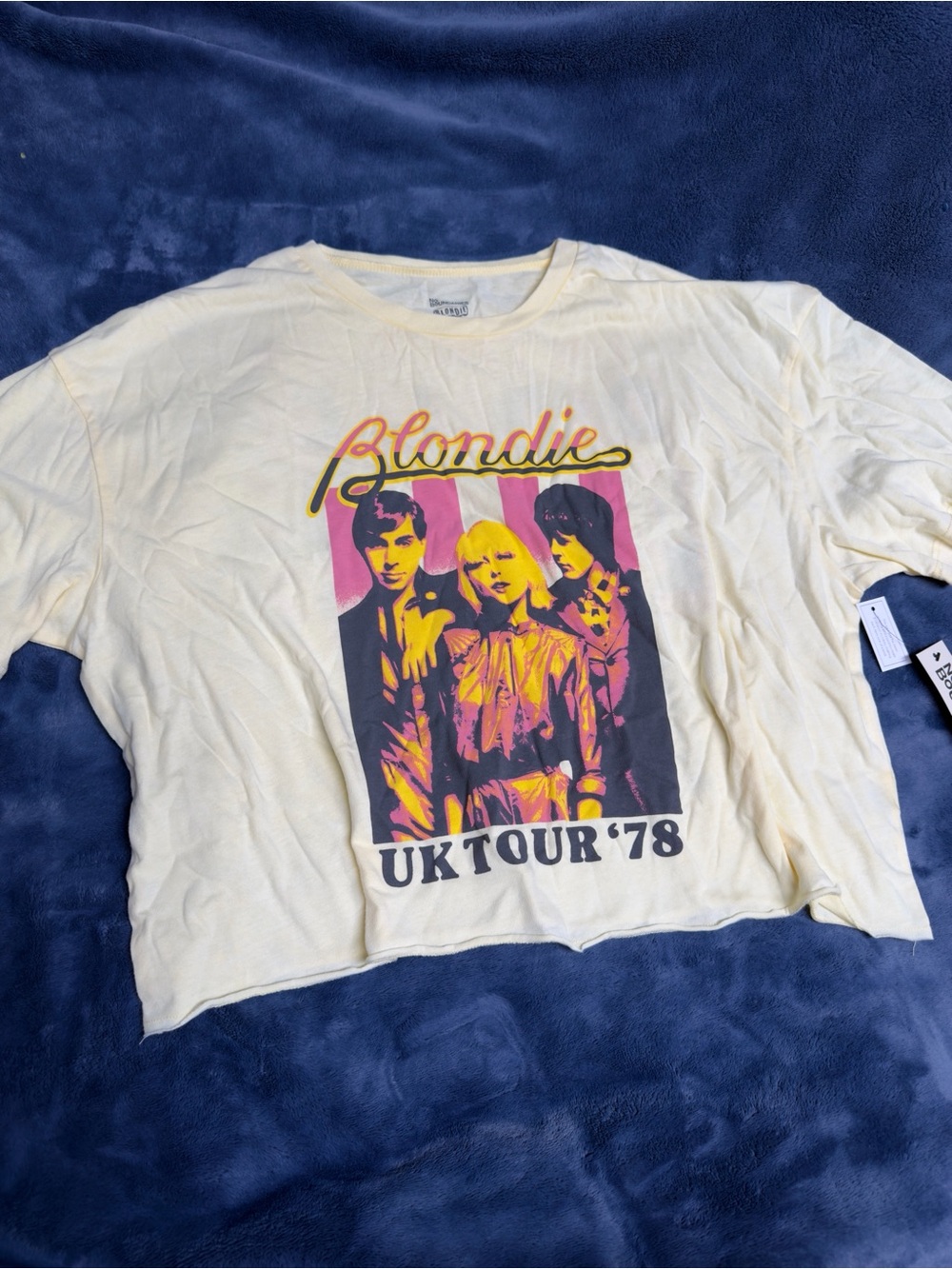 No Boundaries Blondie UK Tour '78 Graphic Tee - Cream, Pink, Yellow